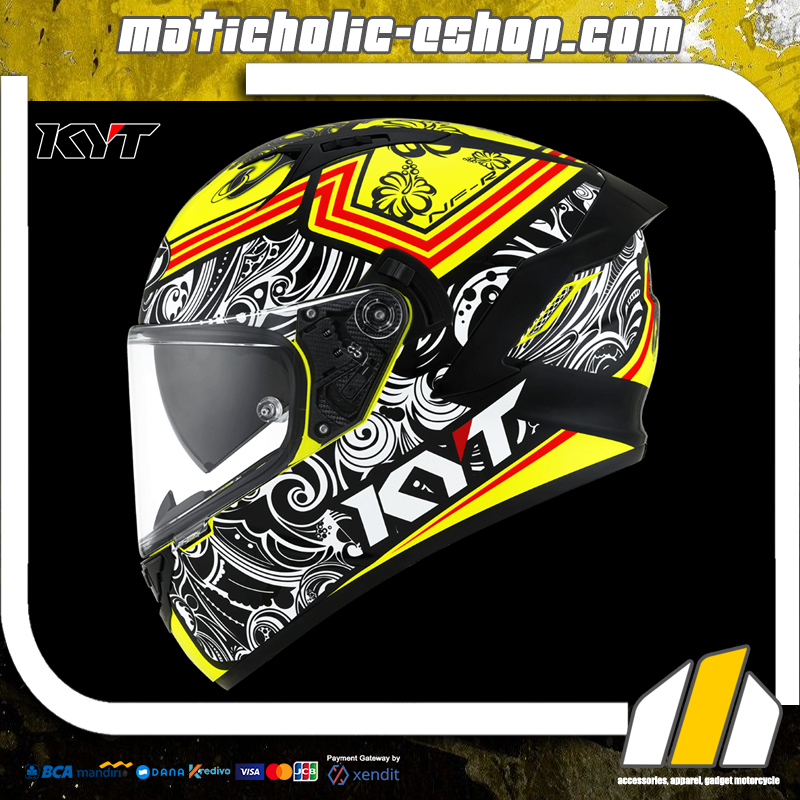 KYT - NFR Helm Full face - Steel Flower Yellow
