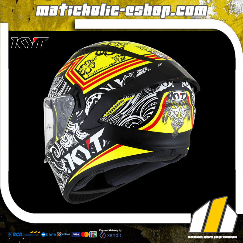 KYT - NFR Helm Full face - Steel Flower Yellow - Image 3