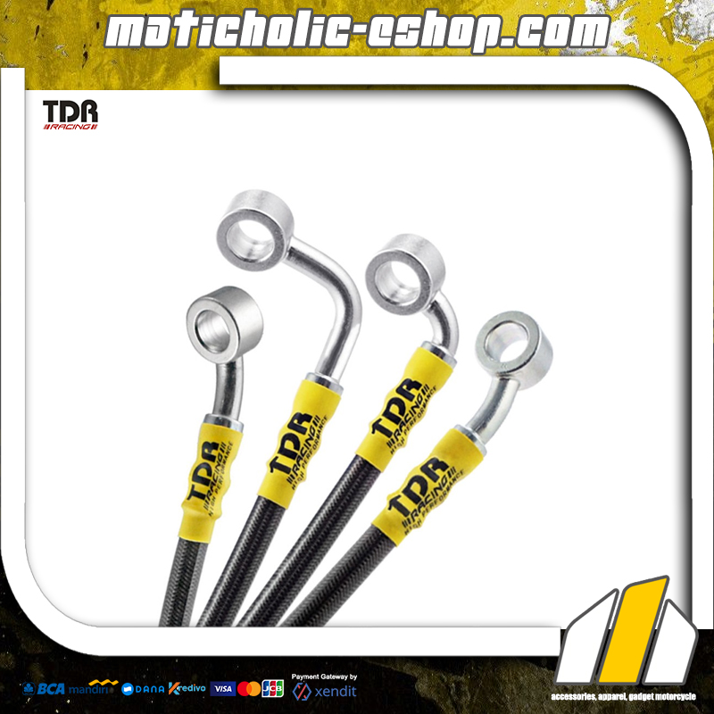 TDR Brake Hose Set Selang Rem Black Carbon Yamaha Nmax ABS