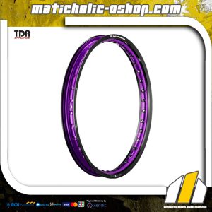 TDR Racing Alloy Rim W/WX Shape 2 Tone - Black/Purple