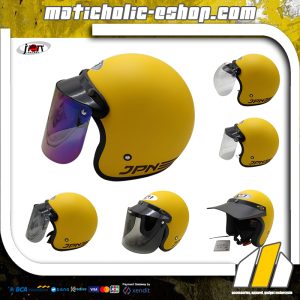 JPN ARC Helm Retro Plus Visor - Yellow Matt