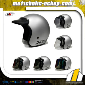 JPN ARC Helm Retro Plus Visor - Silver Matt