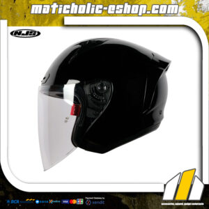 NJS Kronoz Open Face Helmet - Black