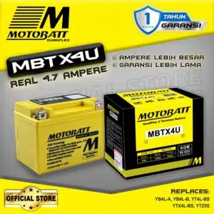 Motobatt - Accu Quadflex MBTX4U - 4.7Ah